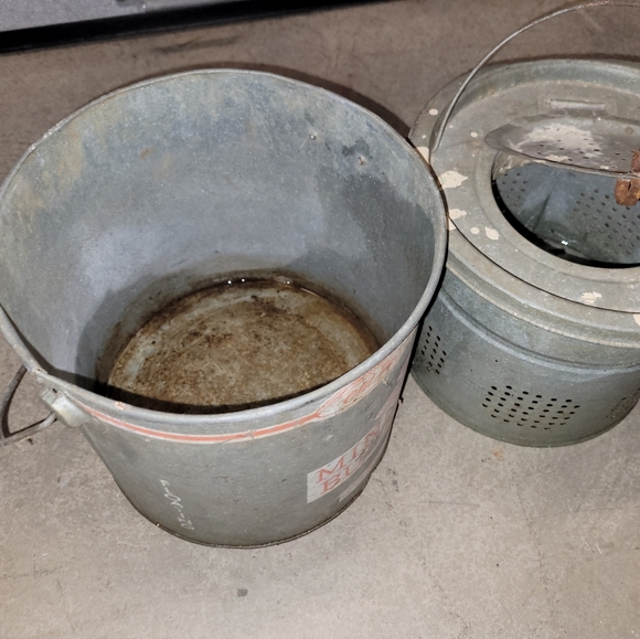 Other Vintage 6s Old Pal Minnow Bucket Made Of Galvanized Steel